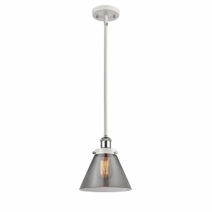 Cone - 1 Light Stem Hung Mini Pendant In Industrial Style-10 Inches Tall and 8 Inches Wide - 1 of 1
