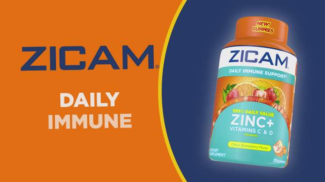 Zicam Daily Immune Support Gummies - 70ct, 2 of 6, play video