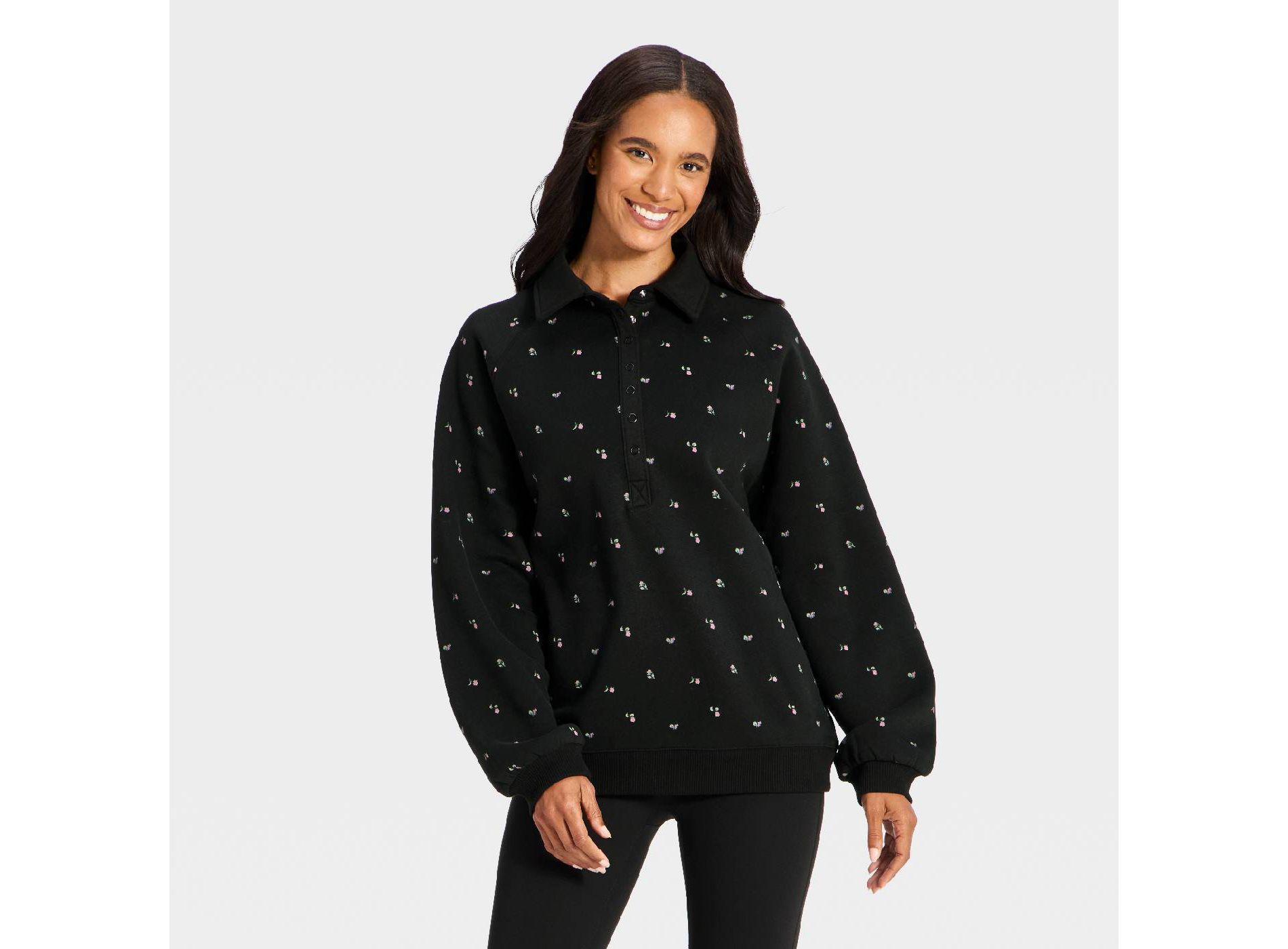 Women's Active Comfort Henley Sweatshirt - All In Motion™