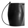 FCMP Outdoor 50-Gallon BPA Free Flat Back Home Rain Catcher Water Storage Collection Barrel for Watering Outdoor Plants & Gardens, Black (2 Pack) - 4 of 4