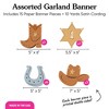 Big Dot of Happiness My First Rodeo Garland Banner Little Cowboy 1st Birthday Party Backdrop 30 Feet of Cord 15 Double Sided Paper Western Shapes - 4 of 4