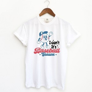Simply Sage Market Women's I Can't It's Baseball Season Short Sleeve Garment Dyed Tee - 1 of 2