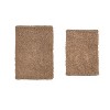 Fantasia Bath Rug Bathroom Rugs Set, Washable Rug, Extra Soft and Absorbent bath Rug, Bath Mat Set, Bath Floor Mat Non-Slip, 2 Pcs Set(M+L), Linen - 2 of 4