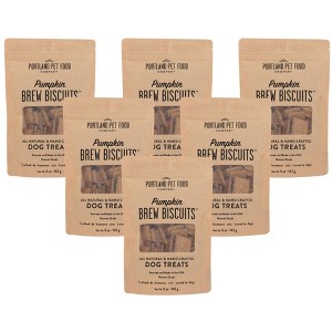Portland Pet Food Company Pumpkin Brew Biscuits Dog Treats - Case of 6/5 oz - 1 of 3