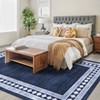 Large Area Rugs 9x12 Modern Bordered Accent Carpet, Non-Slip Contemporary Dining Room Rugs, Foldable Low Pile Indoor Carpet, Non-Shedding Floor Mat - 2 of 4