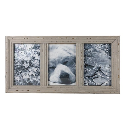 CustomPictureFrames.com 4x7 Frame Grey Real Wood Picture Frame Width 1.5  inches