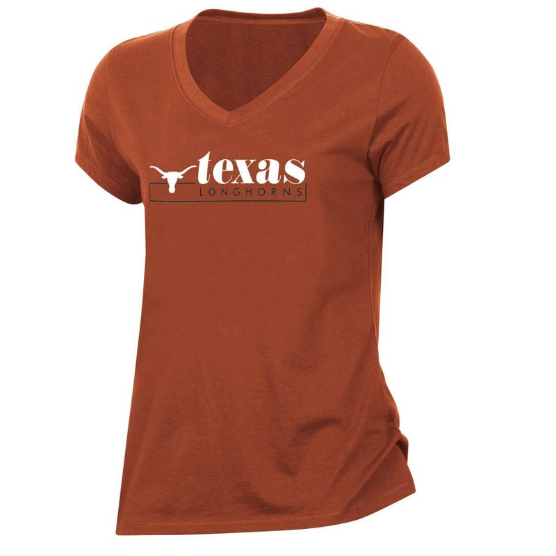 NCAA Texas Longhorns Women&#39;s Core V-Neck T-Shirt, 1 of 4