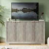 Buffet Sideboard Cabinet, Fluted Modern Credenza with Doors & Shelves - 3 of 4