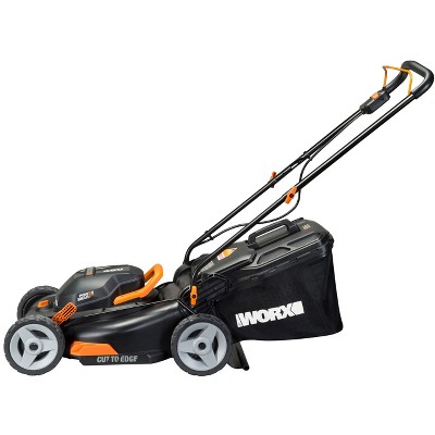 Worx WG743 17" - 40V (2x20) Walk Behind Lawn Mower Battery and Charger Included
