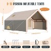 AMERLIFE Inflatable Camping Tent, Large Blow Up Cabin with Pump, Skylight, Stove Jack, Waterproof Oxford Fabric, Easy Setup Family Glamping Shelter - 2 of 4