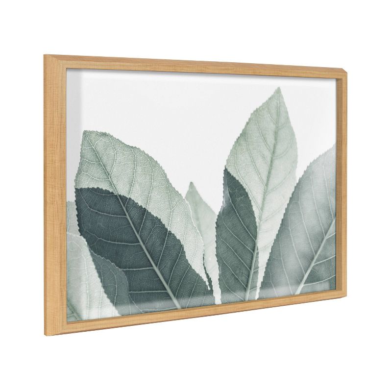 18&#34; x 24&#34; Blake Modern Leaf Botanical III Framed Printed Glass Natural/Green - Kate &#38; Laurel All Things Decor, 1 of 8