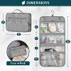 PAVILIA Hanging Toiletry Bag Women Men, Travel Kit Foldable Waterproof Organizer, Roll up Cosmetics Makeup Essentials Jewelry Case - 2 of 4
