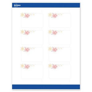 Avery Labels, 2" x 3", Silver-Holly Sparkles, Matte, 80ct - 1 of 4