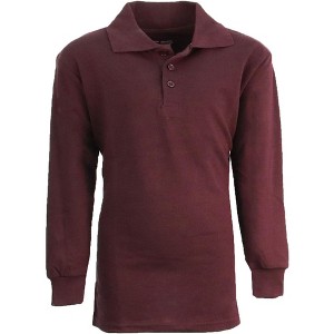 Galaxy Authentic Boy's Slim Fit  Long Sleeve Polo Shirts - 1 of 3