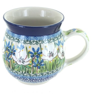 Blue Rose Polish Pottery Song of Spring Bubble Mug