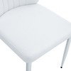 Sapphtopaz Modern PU Dining Chairs Armless Upholstered Living Room Chairs with Extended Backrest and Metal Legs Chair for Dining Room - 4 of 4
