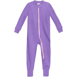 City Threads USA-Made Organic Cotton Super-Soft Footless Zip Footie - 1 of 4