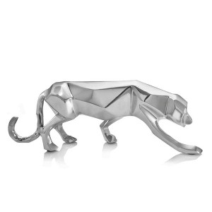 HomeRoots 4" Silver Buffed Aluminum Tabletop Sculpture - 1 of 4
