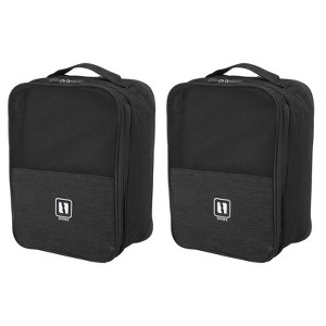 Unique Bargains Waterproof Portable Lightweight Luggage Shoe Bags for Travel 2 Pcs - 1 of 4