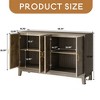 Modern Style Buffet Cabinet,Sideboard Buffet Cabinet With Storage,Storage Cabinet with 4 Diamond-shaped relief Doors - Leovsnove - 3 of 4