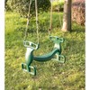 PLAYBERG Outdoor Swingset Plastic Double Glider Playground Patio 2 Person Kids Fun Swing, Green - image 3 of 4