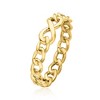 Pure Collection by Ross-Simons Italian 14kt Yellow Gold Infinity Symbol Curb-Link Ring - 2 of 4