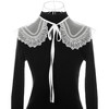 INSPIRE CHIC Women's Semi-Sheer Embroidery Neck Ruff Detachable Fake Dickey Collar Little Shawl 1 Pc - 2 of 4