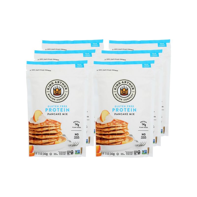 King Arthur Baking Company Gluten Free Protein Pancake Mix - Case of 6/12 oz, 1 of 7