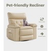 Jojoka Oversized Manual Recliner Sofa Chair with 1.5X Sponge Padded Arms and Back, Faux PU Leather Lazy Sofa for Adults - 4 of 4