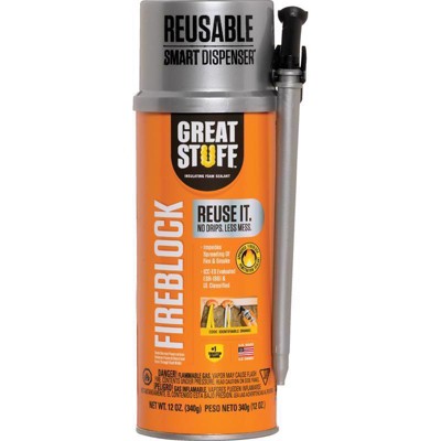 Great Stuff Smart Dispenser Orange Polyurethane Fireblock Foam Sealant 12 oz (Case of 12)