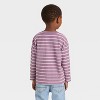 Toddler Boys' Long Sleeve Jacquard Striped Oversized T-Shirt - Cat & Jack™ - 2 of 3
