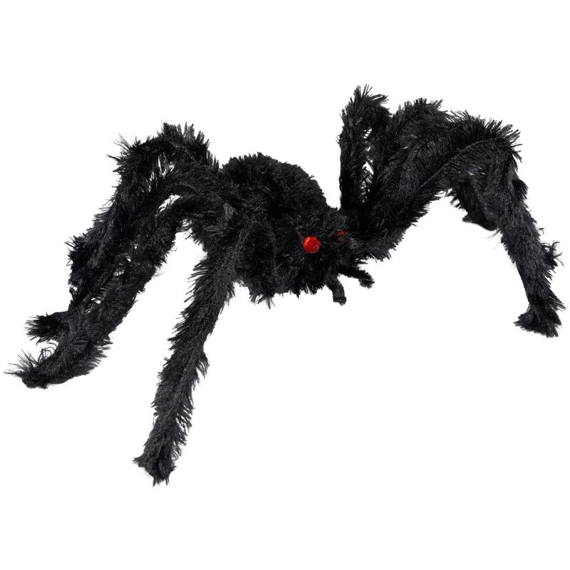 Northlight 27.5" Fuzzy Spider with Red Eyes Halloween Decoration, 4 of 8