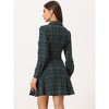 INSPIRE CHIC Women's Plaid Button Down Cotton Mini A-Line Shirt Dress - 4 of 4