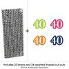Big Dot of Happiness 40th Birthday - Cheerful Happy Birthday - Paper Straw Decor - Fortieth Birthday Party Striped Decorative Straws - Set of 24 - 3 of 4