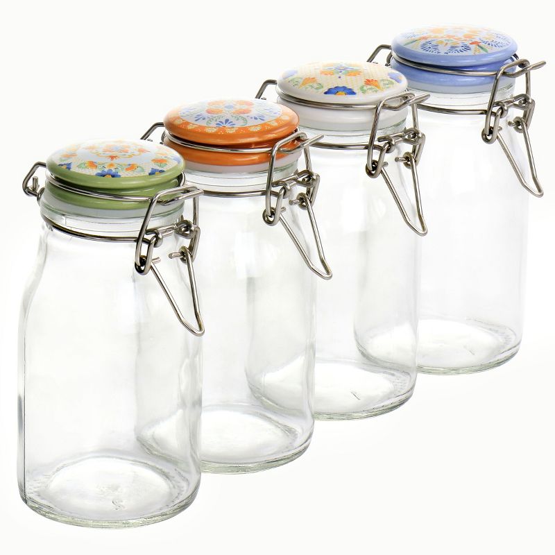 Gibson Laurie Gates California Designs Tierra 4 Piece Mini Glass Jar Canister Set, 5 of 6