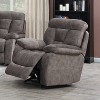 Bogata Upholstered Glider Chair Mushroom - Steve Silver Co.: Polyester Recliner, No Tools Assembly - 3 of 4