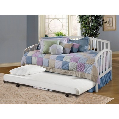 Carolina Daybed with Suspension Deck and Roll-Out Trundle - White (Twin) - Hillsdale Furniture