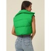 Seta T Women's High Stand Collar Lightweight Zip Puffer Crop Padded Vest - 4 of 4