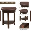 Hrinhom 4-Piece Bar Counter Dining Table Set,3 PU Chairs + Solid Wood Bar Counter - 3 of 4