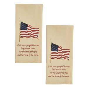 Park Designs Star Spangled Banner Dishtowel 2 Set - 1 of 4