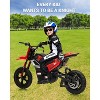 24V 350W Electric Dirt Bike for Teens, 12" Fat Tire Off-Road Motorcycle w/Hydraulic Brakes, 35-Mile Range, Powered Riding On Bike for Boys Girls 6-12 - 2 of 4