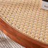 NicBex 31.5" Rustic 2-Tier Rattan Woven Coffee Table with Glass Top,Round Side Table Low Table for Living Room,Trendy Center Table - 4 of 4