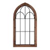 Kate & Laurel All Things Decor 19"x36" Rennell Window Pane Arch Wall Decor Dark Brown - 4 of 4