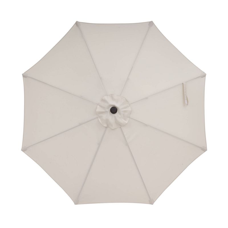 9&#39; x 9&#39; UV Protected Patio Umbrella with Crank and Push Button Tilt Beige - Wellfor, 4 of 13