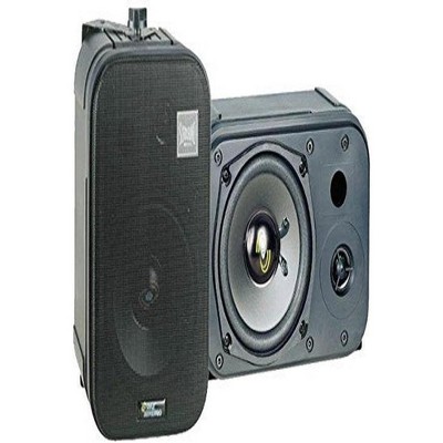 Pyle 5.0'' Indoor/Outdoor Wall Mount Speakers - Two-Way Bass Reflex Mini-Monitor - 200W RMS/400W Peak - PDMN48