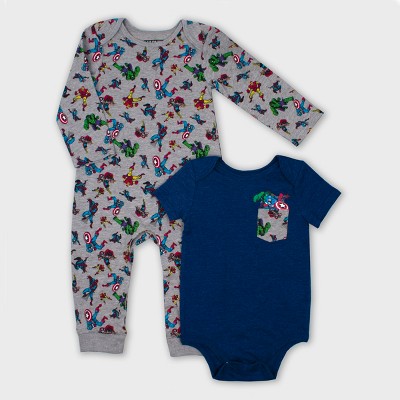 marvel baby sleepsuit