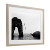 Stupell Industries Cliff Jumping into Sea Framed Print Under Glass Art, Brown, 23" x 17" - 2 of 4