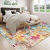 Washable Area Rug, Soft Colorful Modern Abstract Rug for Bedroom, Living Room, Dining Room & Office, Low Pile Non-Slip Boho Design (Multi) - 3 of 4