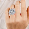 Pompeii3 Certified 5Ct Hexagon Diamond High Jewelry Ring 14k Gold or Platinum Lab Created - 4 of 4