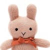 TopComfy Baby and Toddler Learning Toys Knitted Stuffed Bunny Soft Toy Fine Knitted Texture Plush Belly Filling Baby Toy For Kids, Pink, 9"*6"*5" - 3 of 4